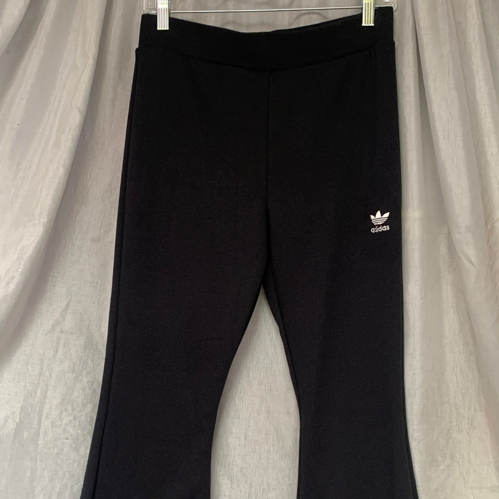 adidas Kids Black Joggers with White Trefoil Logo